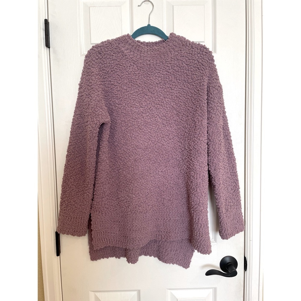 Merokeety lavender popcorn knit sweater